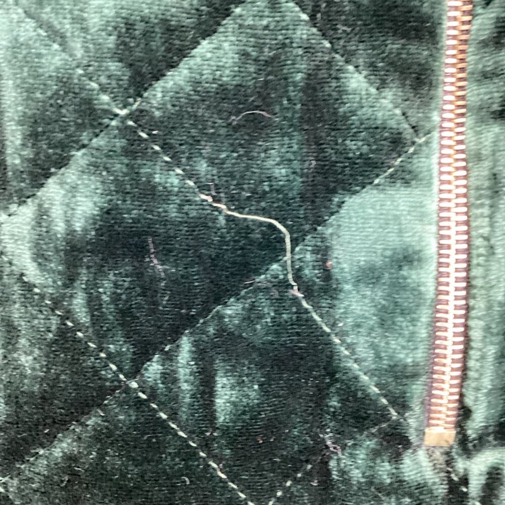 Sandro‎ Quilted Skirt Size 2 Quilted Green Velvet Mini Viscose & Silk Blend - Picture 9 of 12